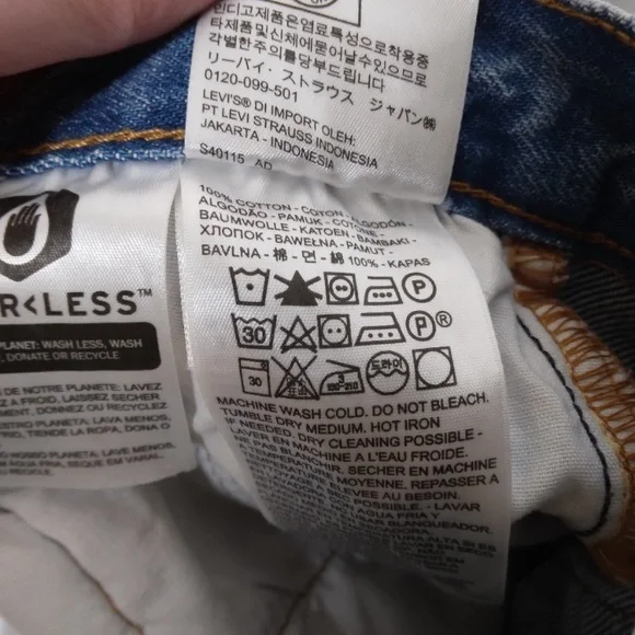 Levi's Premium distressed jeans 501 skinny blue - Picture 12 of 15